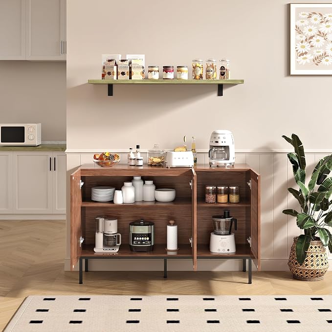BVIUNTWO Buffet Cabinet, Modern Credenza Storage Cabinet - Image 6