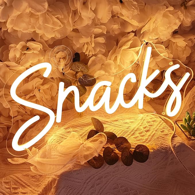 SYLHOME Snacks Led Neon Light Sign Coffee Cake Candy Bar Shop Stall Home by SYLHOME