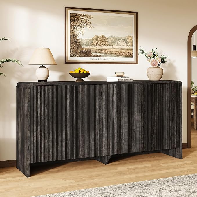 AMERLIFE 63" Fluted Sideboard Buffet Cabinet by AMERLIFE