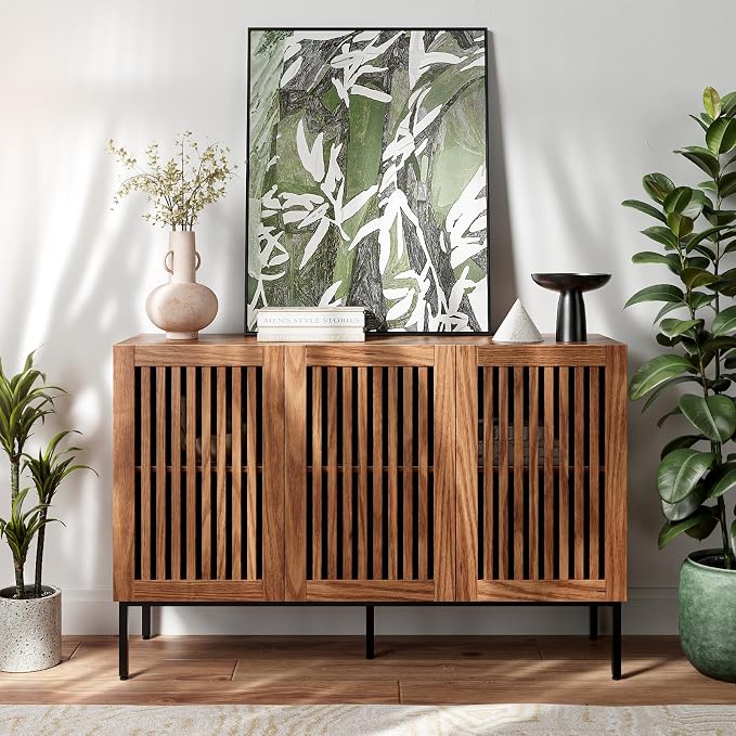 BVIUNTWO Buffet Cabinet, Modern Credenza Storage Cabinet - Image 3