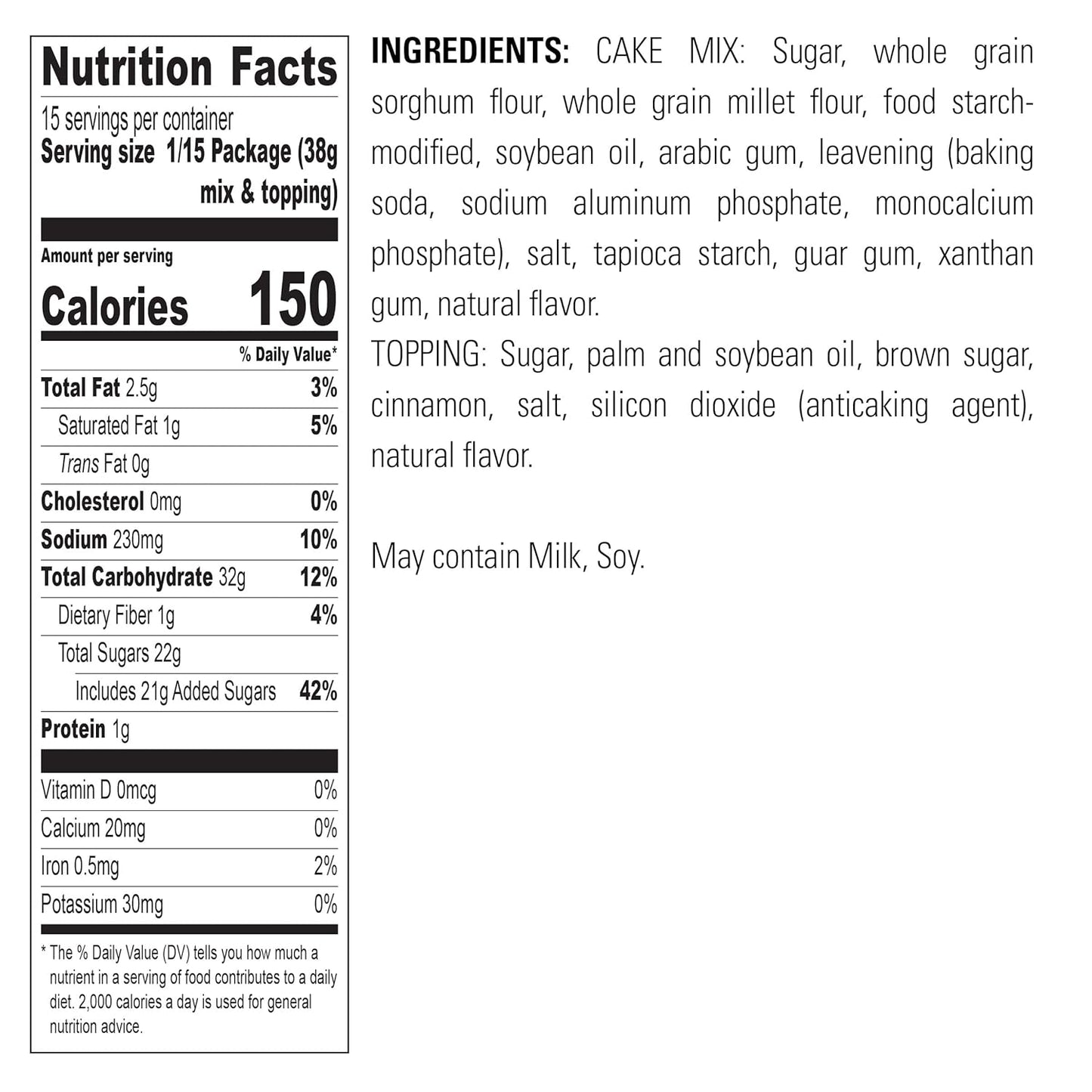 Krusteaz Gluten Free Baking Mix Variety Pack, 1 Cinnamon Swirl Cake Mix, 1 Double Chocolate Brownie Mix, 1 Wild Blueberry Muffin Mix, 1 Honey Cornbread Mix, (4 CT)
