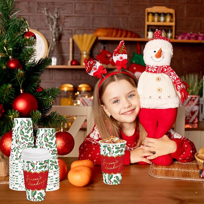 JarThenaAMCS 50Pcs Christmas Coffee Cups - Image 6