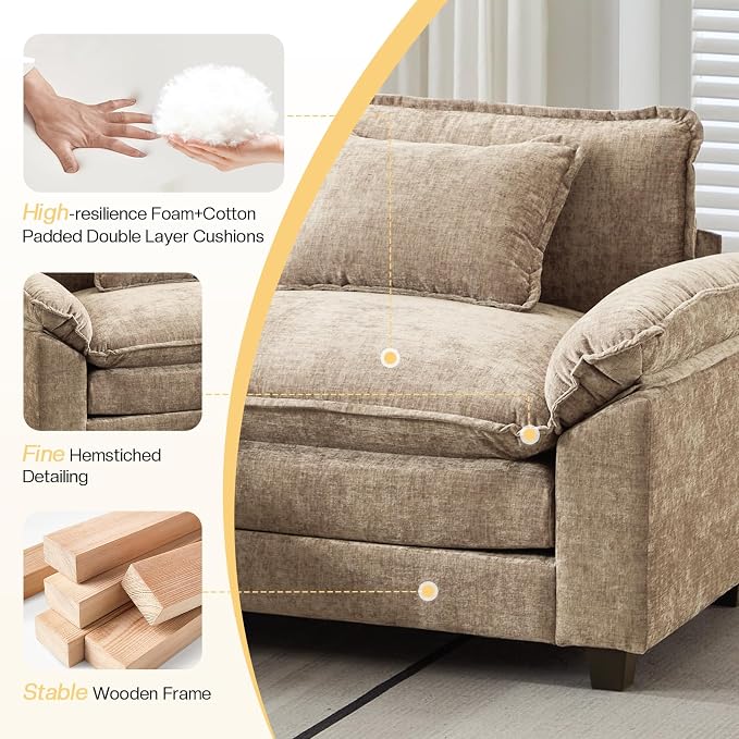 Modular Sectional Sofa, Cloud Couch - Image 4