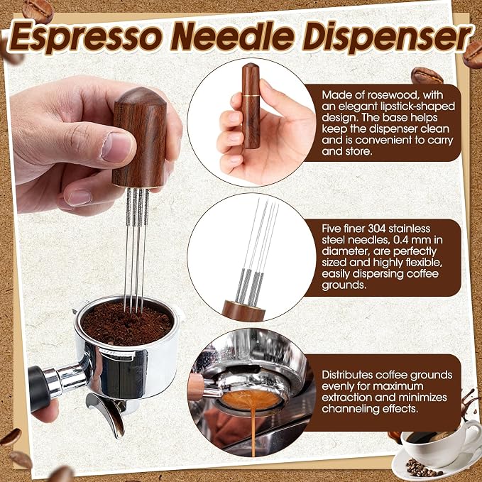 7 Pcs Espresso Accessories Kit, 58 mm Coffee Tamper Set Espresso Machine - Image 5