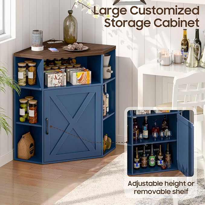Vabches Corner Cabinet, Corner Storage Shelf - Image 6