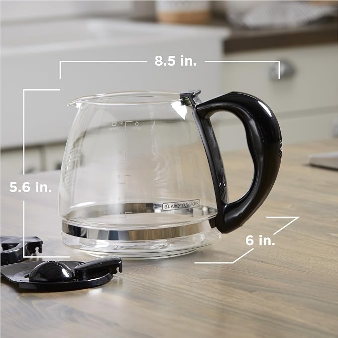 Black+Decker GC3100B TC1200B 12-Cup Replacement Carafe - Image 7