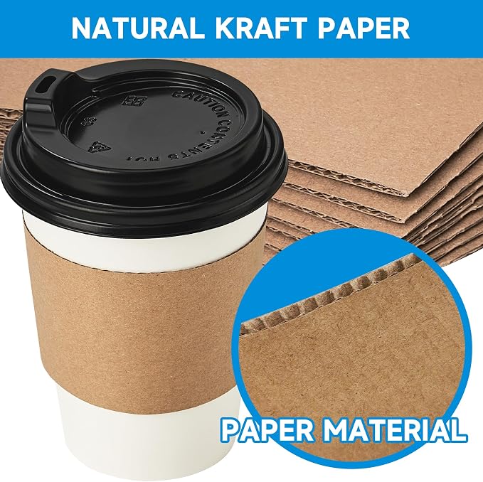 RACETOP 12 oz 500 Pack Disposable Paper Coffee Cups - Image 5