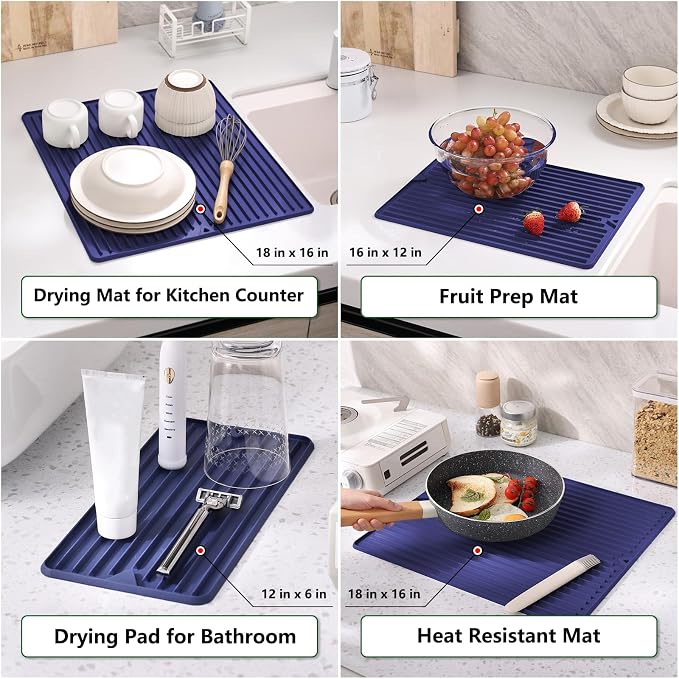 Dish Drying Mat, Mini Silicone Drying Mat - Image 8