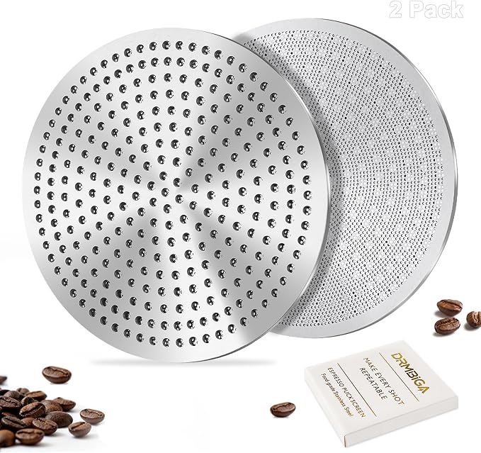 51mm Puck Screen 2 Pack, 0.8mm Thickness 150μm Reusable Espresso Puck Screen by Unknown