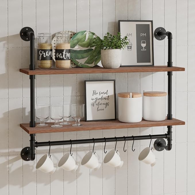 ROGMARS Industrial Pipe Shelving Bathroom Shelves - Image 4