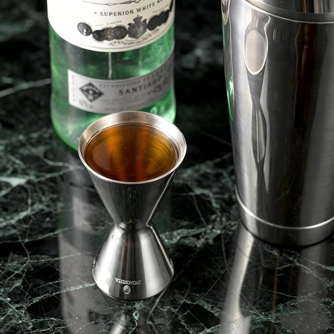 Homestia Stainless Steel Double Jigger, 1 oz to 2 oz Cocktail Measuring Cup - Image 3