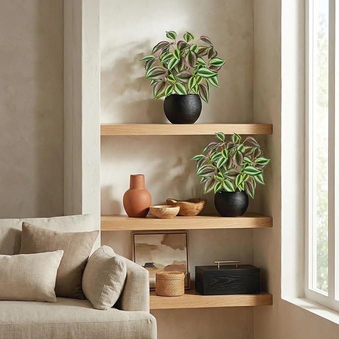 2 Packs Artificial Plants in Black Pot - Image 4