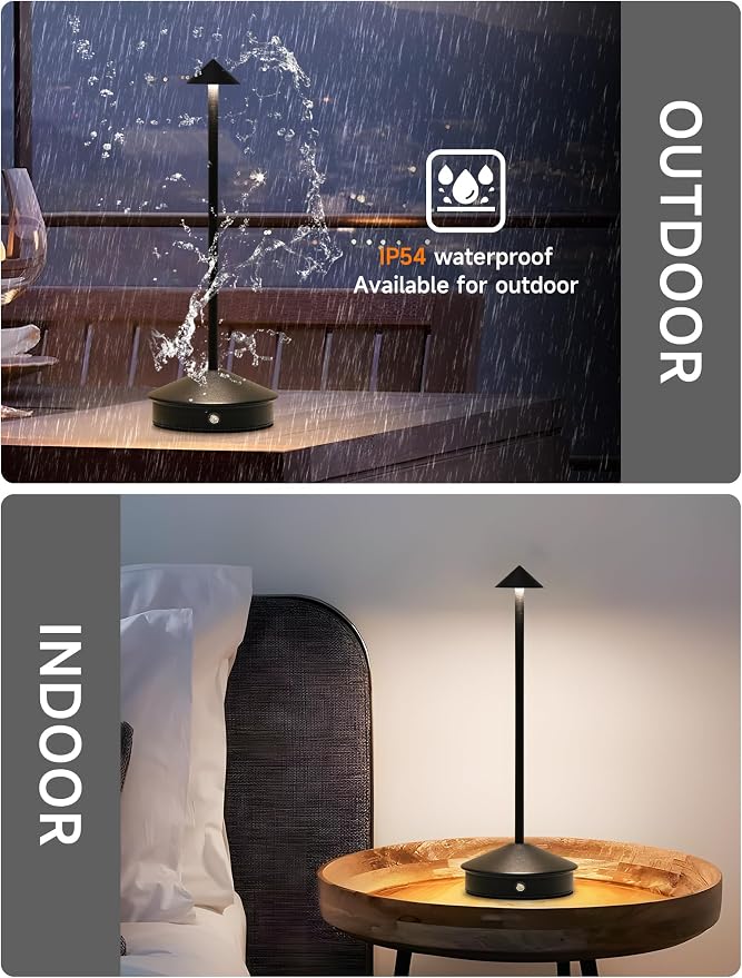 Cordless Table Lamps, LED Rechargeable Desk Lamp, Portable Modern USB Battery - Image 5