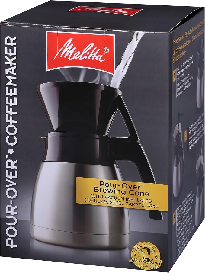 Melitta Pour-Over Coffee Brewer & Stainless Steel Carafe Set - Image 5