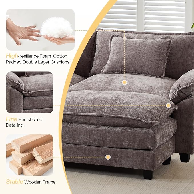 Modular Sectional Sofa, Cloud Couch - Image 4