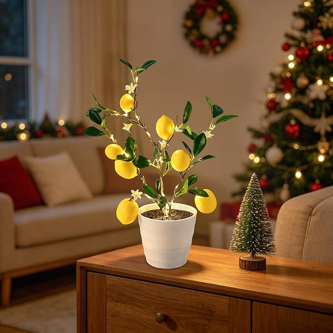 Artificial Lemon Tree Lamp Night Light, Lemon Lamp - Image 8