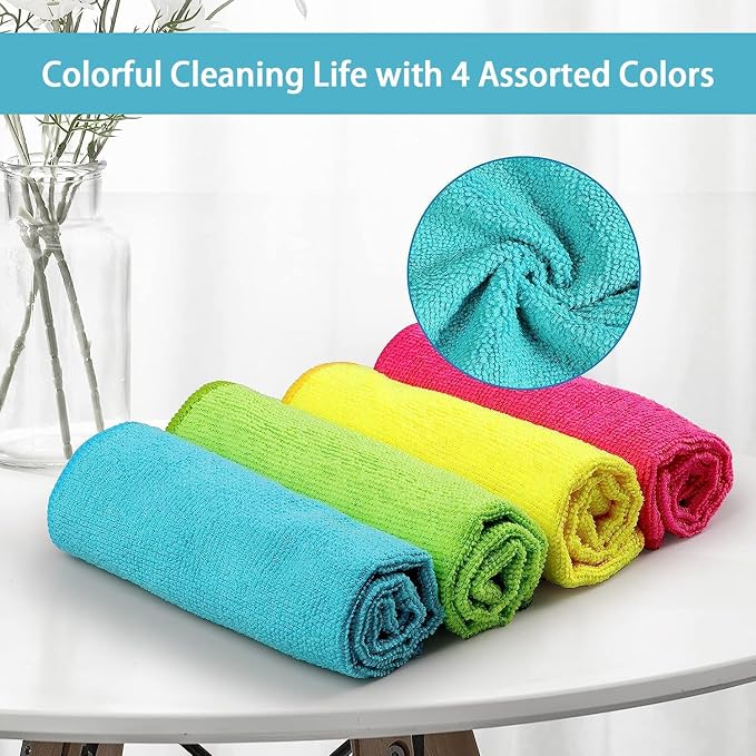 HOMEXCEL Microfiber Cleaning Cloth, 400 Pack Cleaning Towels - Image 3