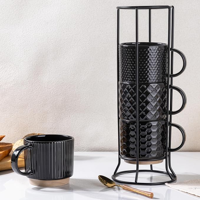 GBhome 12OZ Stackable Coffee Mugs by GBhome