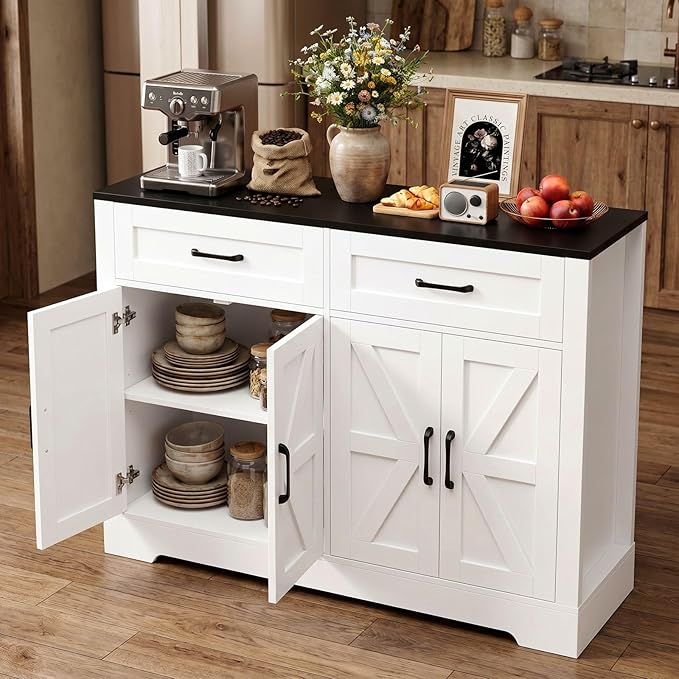 BOTLOG Farmhouse Sideboard Buffet Cabinet by BOTLOG