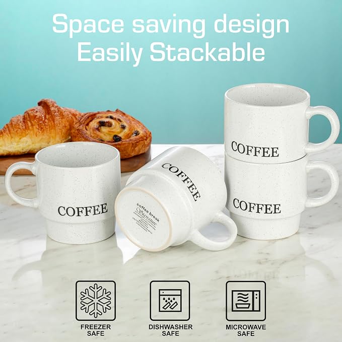 Signature Housewares Stackable Coffee Mug Tower Set - Image 6