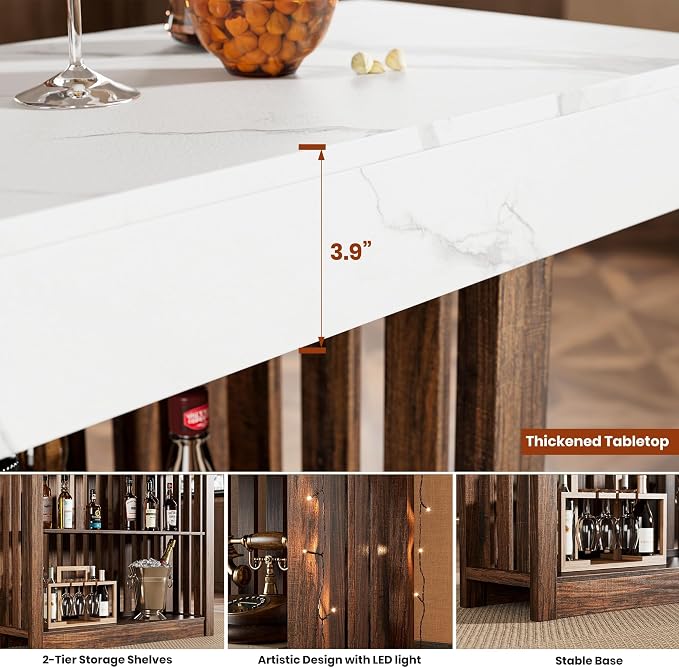GarveeHome 63" Long Bar Table - Image 4