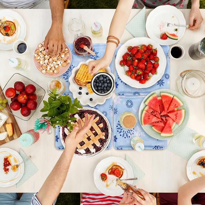 Reallnaive 4 Pcs Cooling Mat for Food Reusable Freezable Ice Mat for Buffet - Image 7