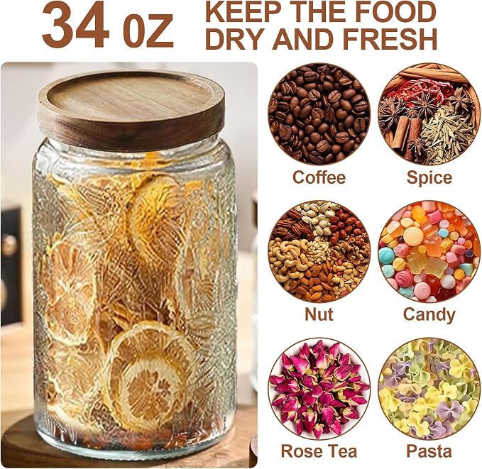 4-Pack 24 OZ Vintage Glass Jar - Image 6