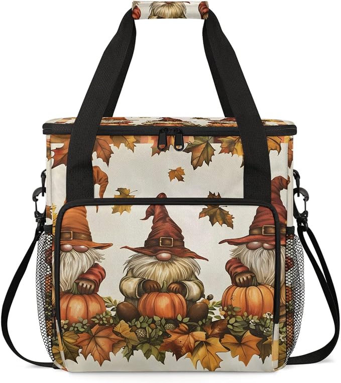 Halloween Fall Gnomes Coffee Maker Carring Bag, Large Insulated Storage by Home