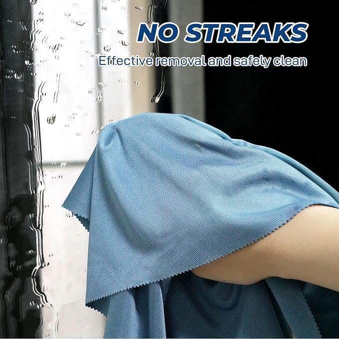 Microfiber Cleaning Cloths Glass Cleaner: 8 Packs 18X18 Window Cleaner Kit Wine - Image 5