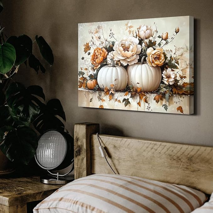 Retro Pumpkin Decor Fall Canvas Wall Art - Image 6