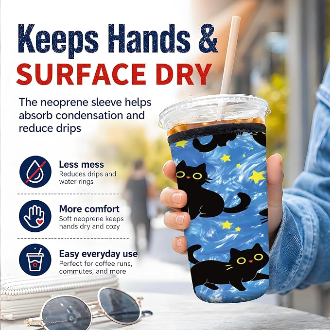 Reusable Neoprene Coffee Sleeve - Image 2