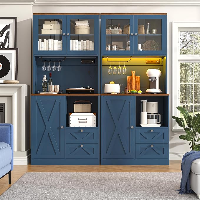 71" Tall Coffee Bar Cabinet - Image 6