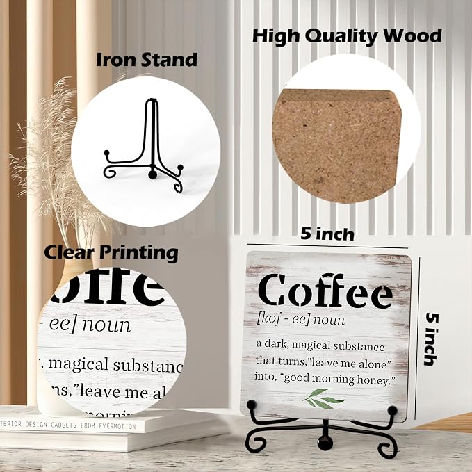 Coffee Bar Decor For Bar, Funny Cute Coffee Signs For Station Cafe Shop - Image 2