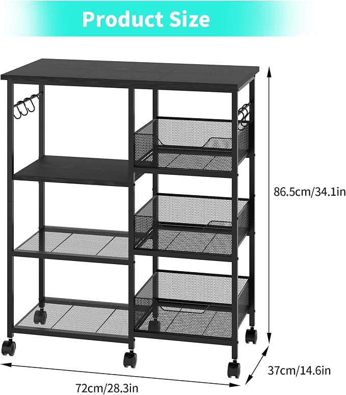 HapiRm Rolling Kitchen Carts - Image 9