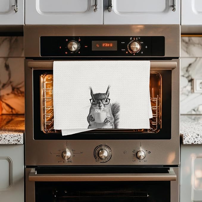 Funny Squirrel Coffee Kitchen Towels, Gifts - Image 4