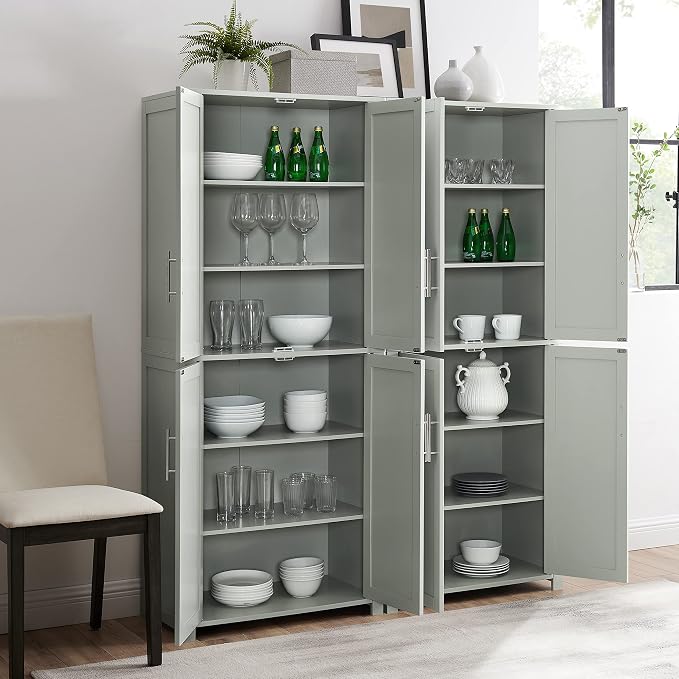 Crosley Furniture Savannah 2-Piece Pantry Storage Cabinet Set - Image 8