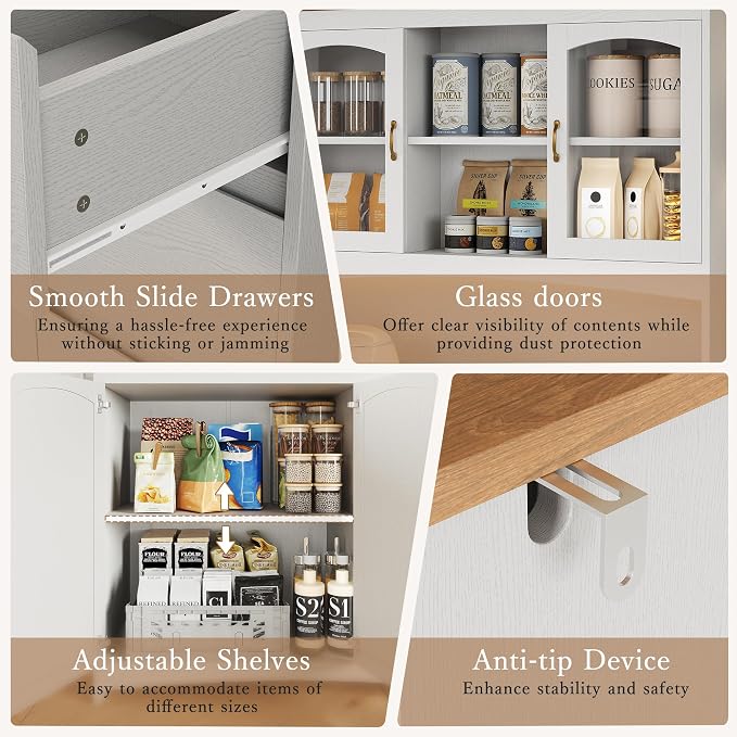 Garvee 71" Kitchen Pantry Cabinet - Image 7