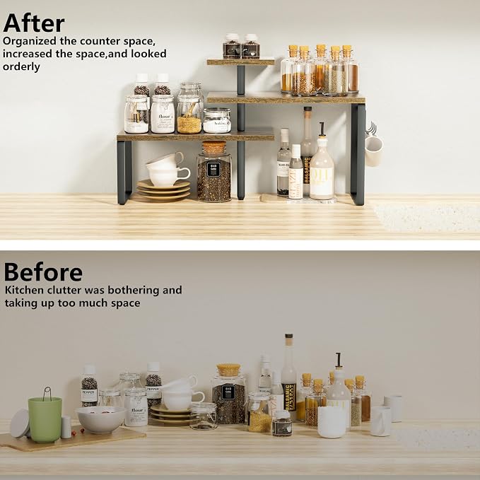 Alsonerbay Countertop Organizer Organization, 3 Tier Corner Shelf - Image 5
