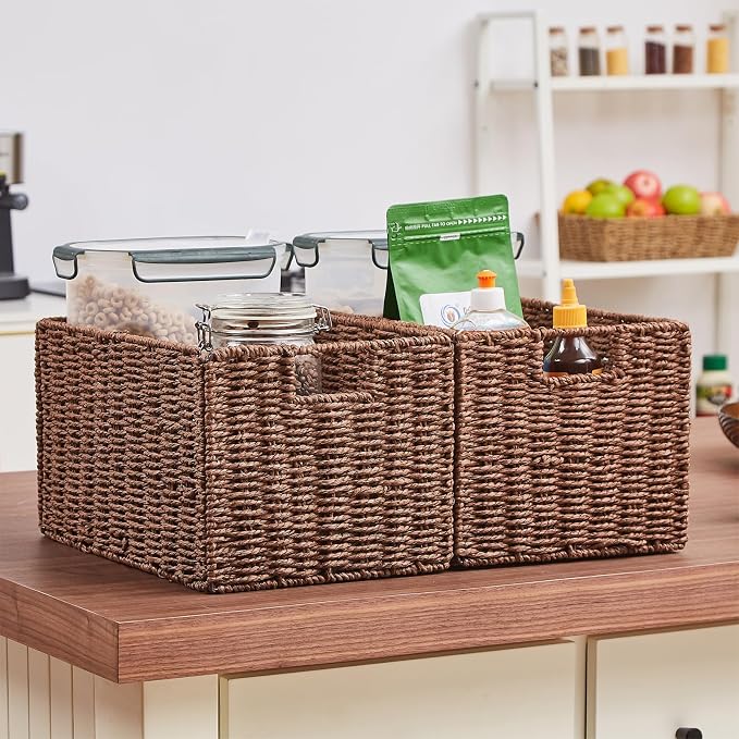 Vagusicc Wicker Storage Basket, Small Storage Baskets - Image 6