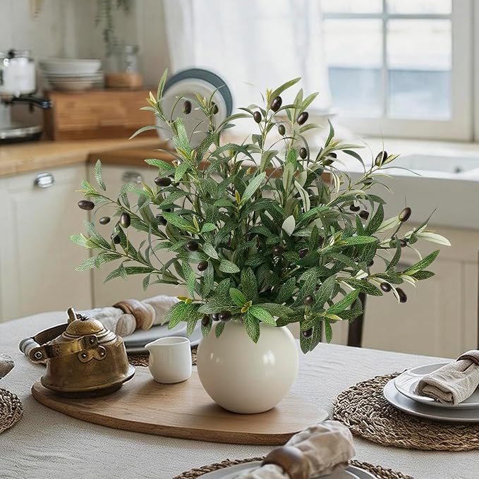 Leftover 3PCS 23.6Inch Faux Olive Branches - Image 6