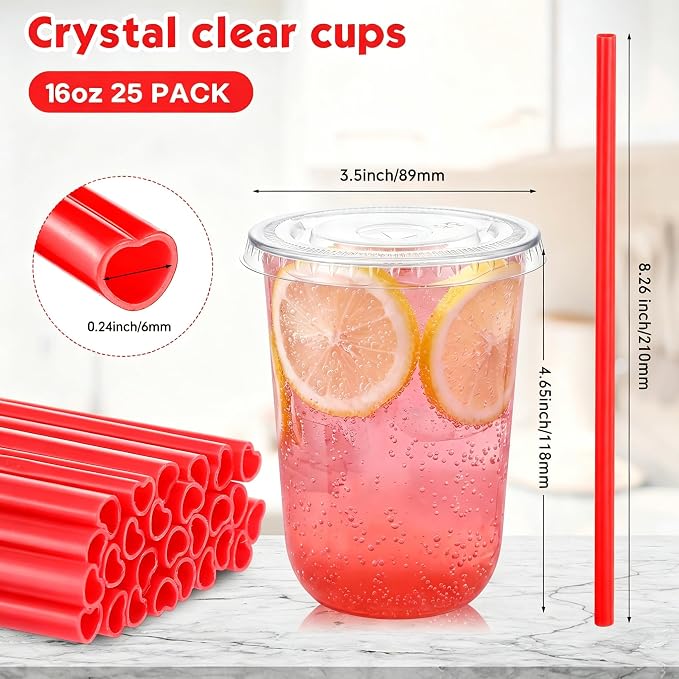 Ziliny 25 Sets Clear Plastic Cups - Image 3