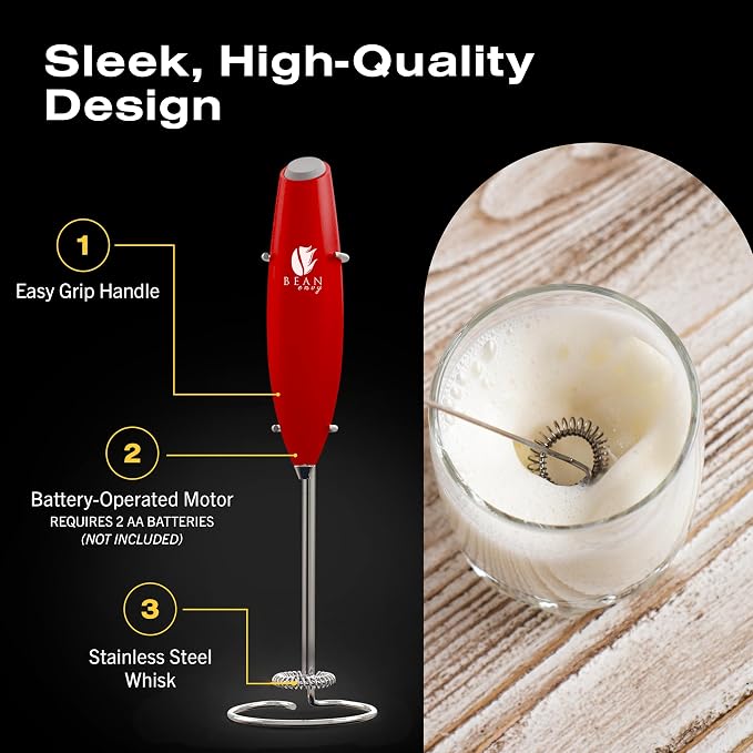Bean Envy Milk Frother, Coffee Stirrers, Frother Wand, Milk Frother Handheld - Image 6