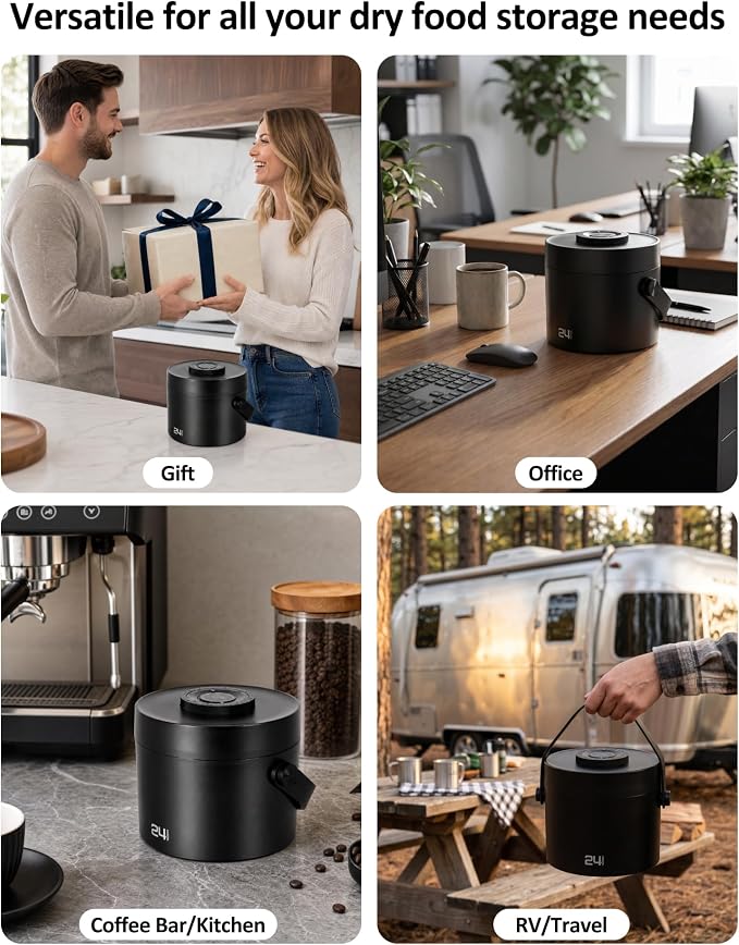 ROTTOGOON Auto Vacuum Coffee Canister, Rechargeable Airtight Coffee Container - Image 9