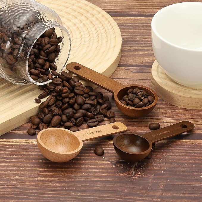 uxcell 4pcs Coffee Spoons, 15ml Wooden Table Spoons Tea Measure Scoops - Image 4