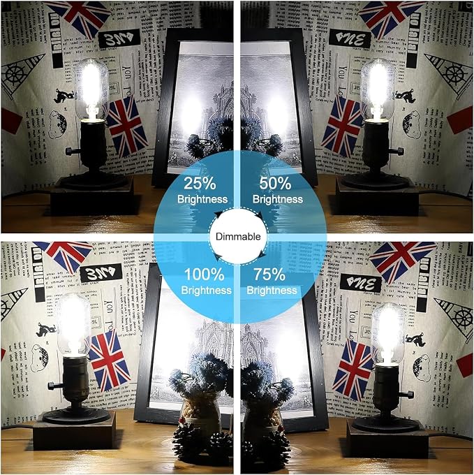 LEOOLS T14 LED Bulb, 6W E26 LED Bulb Dimmable Equivalent E26 Bulb 60 Watt - Image 4
