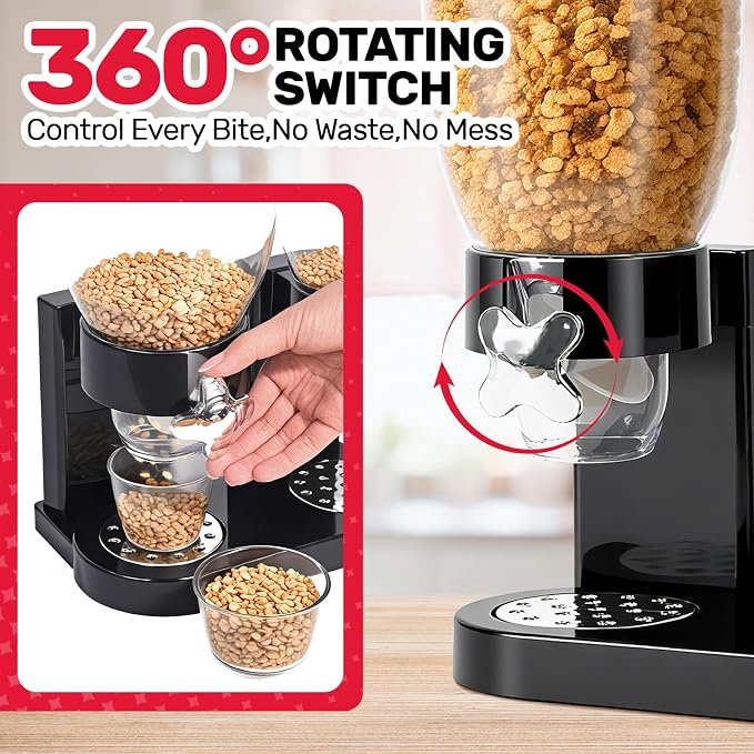 Dual-Control Cereal Dispenser Countertop, 2 Pack 2L Cereal Containers Storage - Image 6