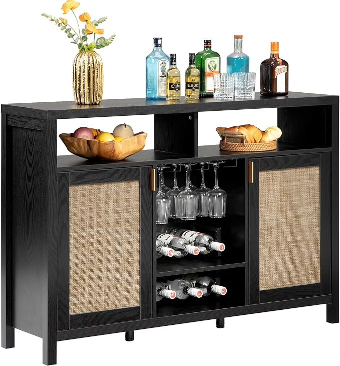 SICOTAS Rattan Coffee Bar Cabinet by SICOTAS