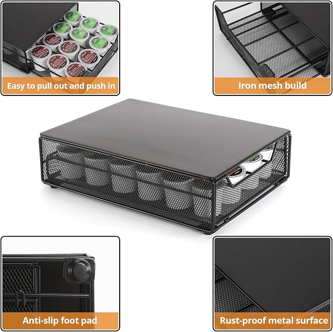 Compact Coffee Pod Holder Storage Drawer - Image 5