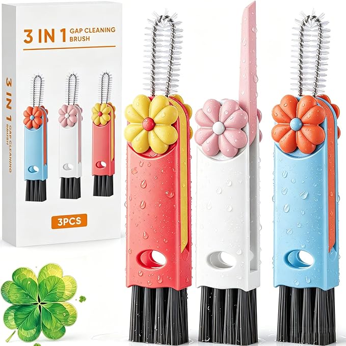3 in 1 Cup Lid Cleaning Brush, Cup Lid Brush, Upgraded 3PCS Multifunctional by MultifunctionalCleaningBrush