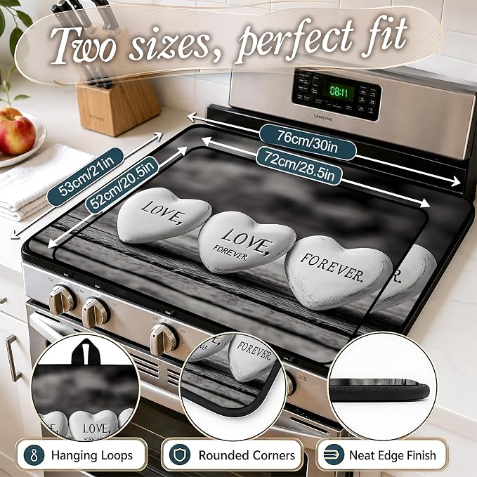 Multi-Design Stove Top Cover for Glass/Electric Stoves, 3-in-1 Counter - Image 2